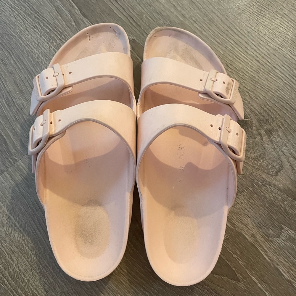 Pink Double Strap Sandals